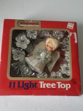 Woolworth 11 Light Tree Top Angel Vintage Christmas Holidays